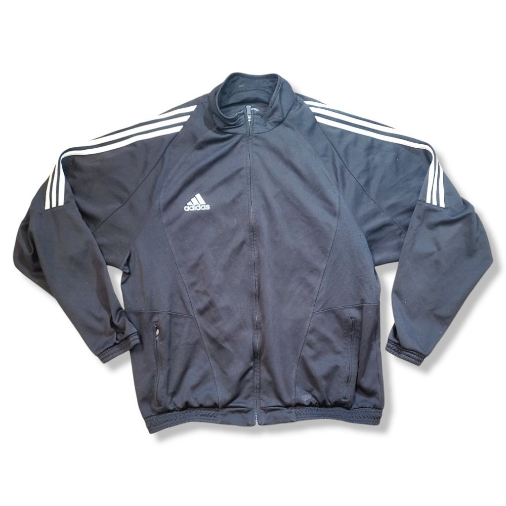 Adidas Women's Balck and Grey Long Sleeve Full Zip Activewear Jackets Size XL